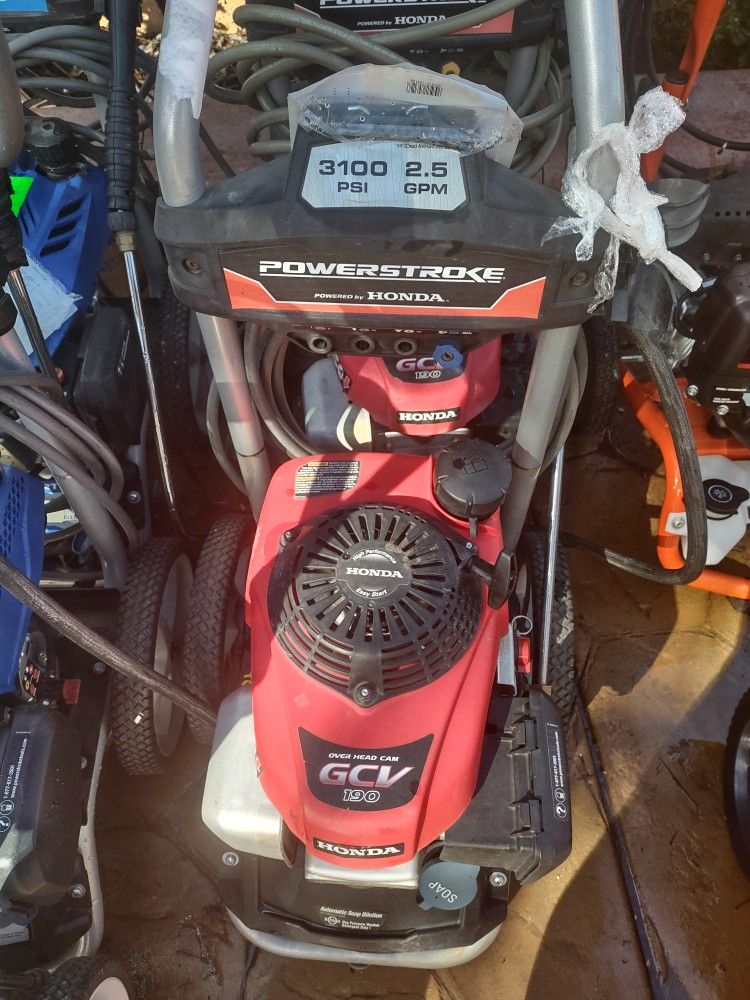 Power Stroke Pressure Washer 3100 Psi Powered By Honda Motor $250