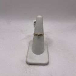 14kt Dual-Tone Gold Engagement Style Ring w/ Simple Design 