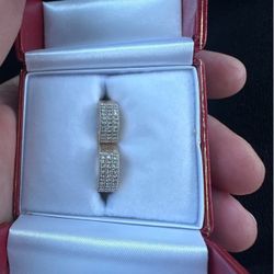 10k Diamond Hoops (never Worn)