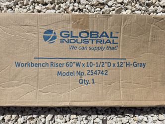 WORK BENCH RISER SHELF Global Industrial Steel Workbench Riser Tool, 60"W x 10-1/2"D, Gray
Model #: WB254742