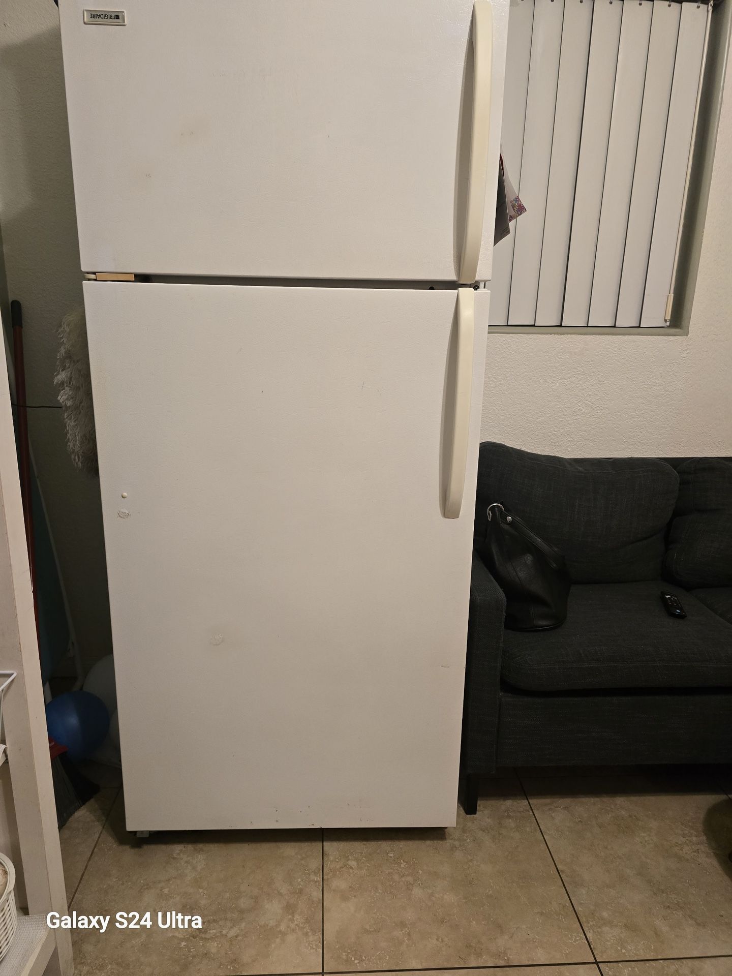 All Free Items, Fridge, Small Sofa, And White Shelf Cabinet