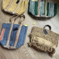 Beach/Tote  Bags- Handmade In India NWT