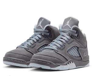 Jordan 5s wolf grey youth size 11 NEW