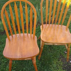Two Wooden Chairs Good Condition Lakewood Ohio Porch Pickup Available