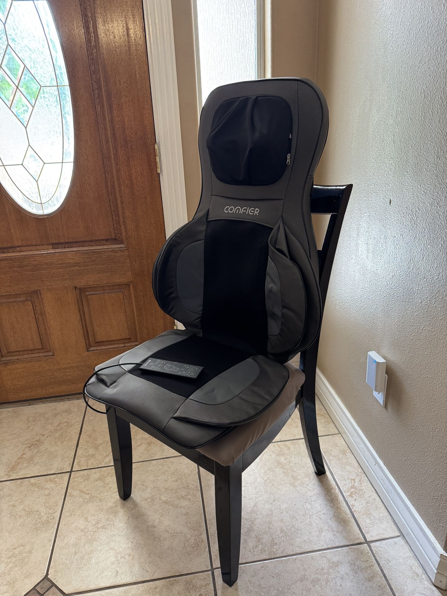 Fancy chair massager with neck massage, air bag therapy.