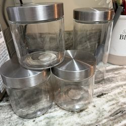 Glass Canister Set Of 4