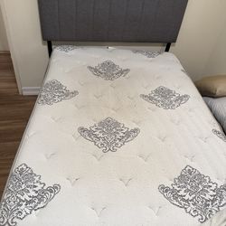 Full Bed set for sale – mattress, frame, headboard, and box spring included