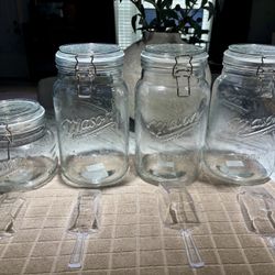 Mason Jar Glass Canister Set