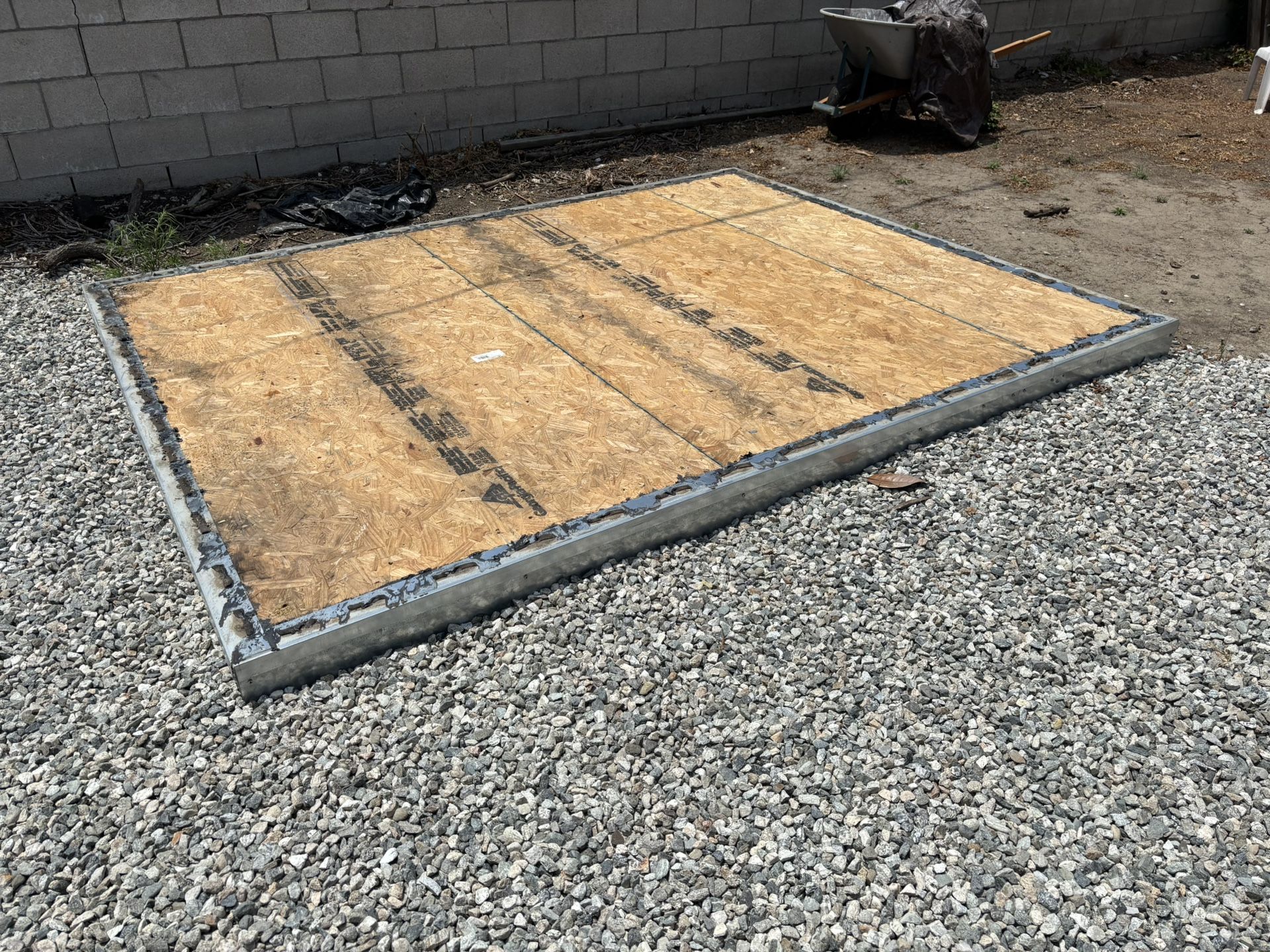 Raised foundation for 8 X 10’ Lifetime shed , Broken Down, Parts Labeled, Hardware Saved