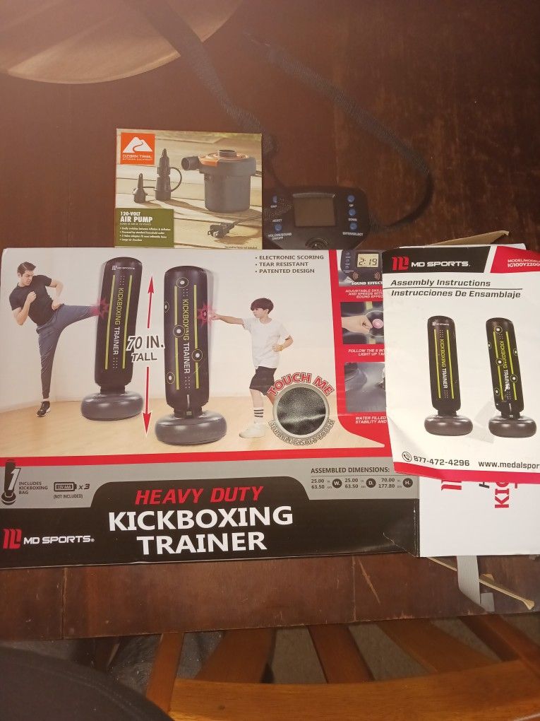 Blow Up Punch/Kick Bag W/ L Ight Up Timer & Alarm.