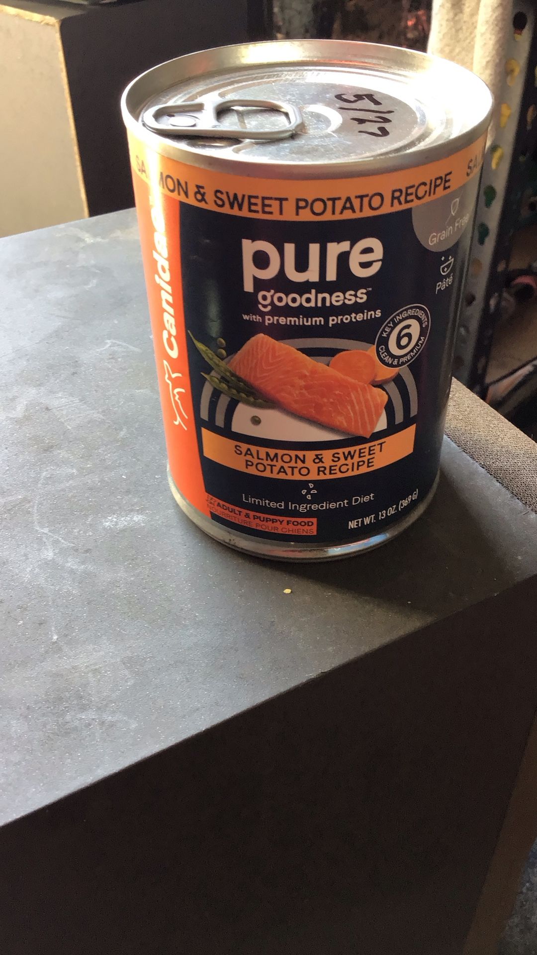 Canidae Pure Goodness With Premium Proteins, Salmon And Sweet Potato Recipe Adult puppy food, limited ingredient, diet grain free This producproduct