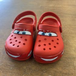 Light Up Disney Lightning McQueen Cr.oc Shoes.    Toddler Size 10.  Brand New.  
