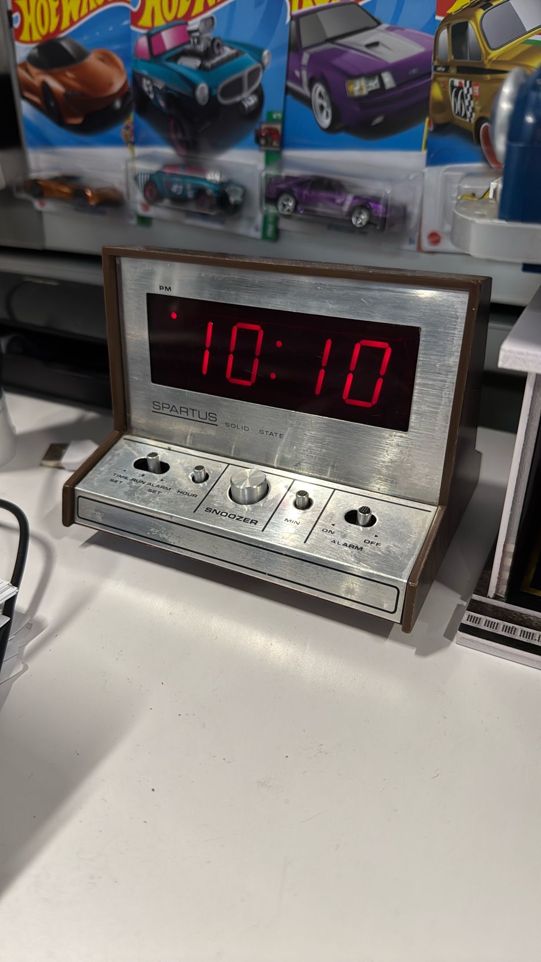 Vintage 70’s SPARTUS Solid State Red Digital LED Alarm Clock 21-3004-500 Tested