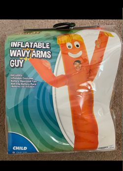Orange Wavy Arm Guy Inflatable Costume Blow Up Spirit Halloween Child