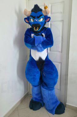 This is the first bull fursuit we've made🦬