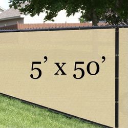5 x 50 Privacy Fence Screen.. Beige