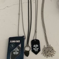 Call Of Duty And Zelda Necklaces 