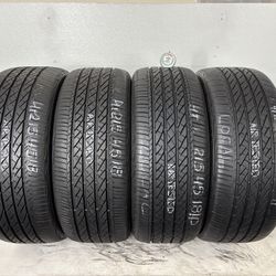 Set 4 Tires 215 45 18 Bridgestone Turanza El440 High Tread 