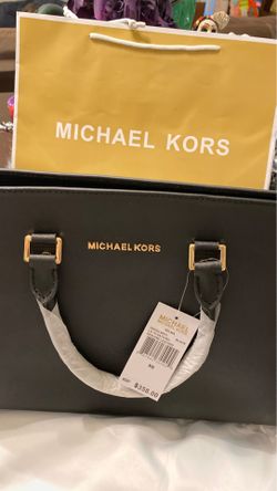 NEW black Michael Kors leather purse SELMA large size