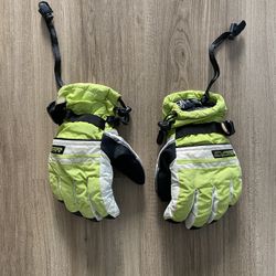 Bright lime and white gloves by Scott winter Sports Skiing Snowboard Sledding