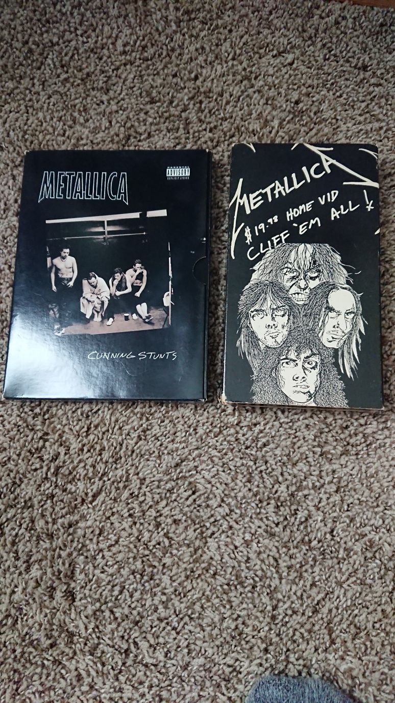 Metallica Cunning Stunts DVD and Cliff'em all VHS