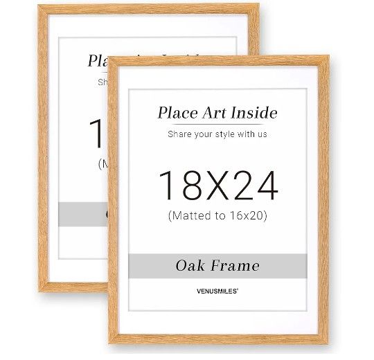 Natural oak wood frame