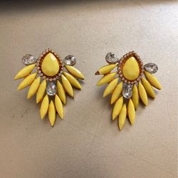 Yellow Statement Earrings