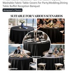 Black Tablecloths & Gift Bags