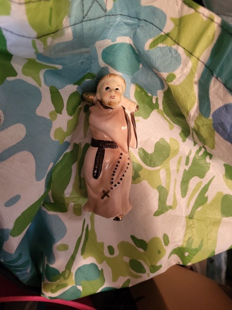 Vintage Monk Plays Baseball Figurine