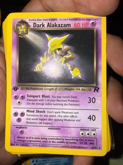 Dark Alakazam 1st Edition Pokémon Card 18/82 and more