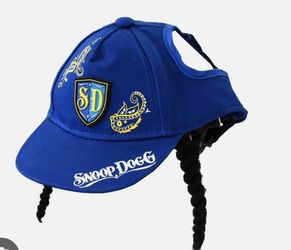 Snoop Doggie Doggs Baseball Hat Blue Dreads Size Medium Fits Small Dogs Clothes