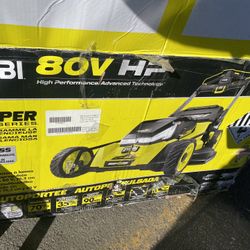 RYOBI 80V HP Brushless Battery Cordless Electric 30 in. Multi-Blade Lawn Mower with Battery and Charger