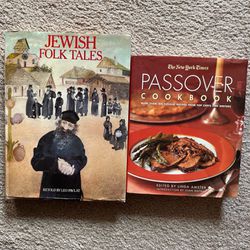 THE NEW YORK TIMES PASSOVER COOKBOOK (like new) + Jewish Folk tales (good)