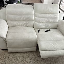 White Reclinable Couch 