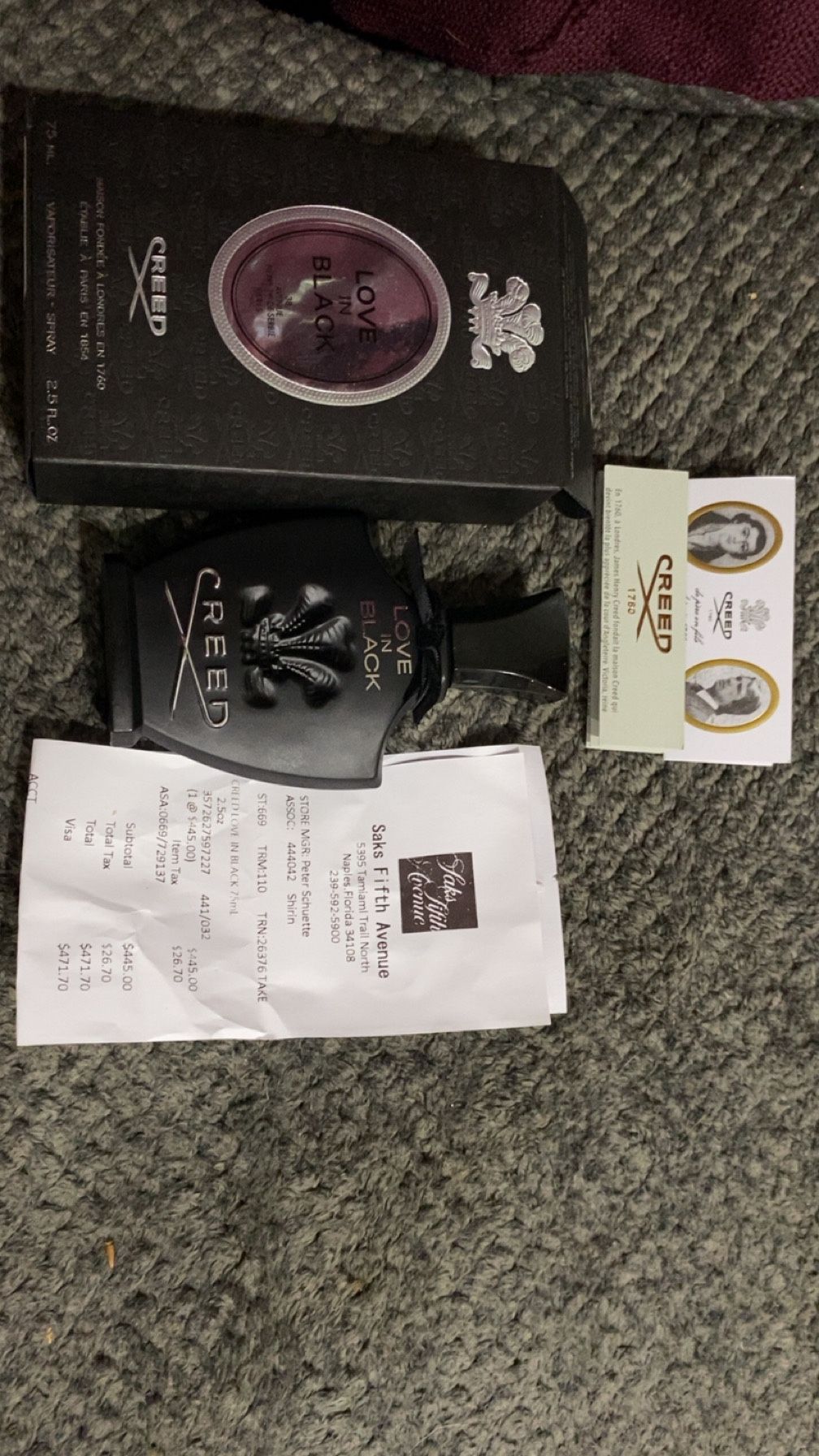 Creed love in black 2.5 Fl (75 Ml)