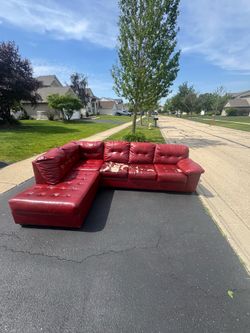 Free Leather Faux sectional sofa