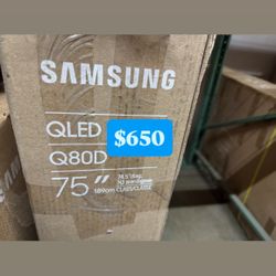 SAMSUNG 75-Inch Class QLED 4K Q80D Series Quantum HDR+, Dolby Atmos Object Tracking Sound Lite, Direct Full Array, Q-Symphony 3.0, Gaming Hub, Smart T