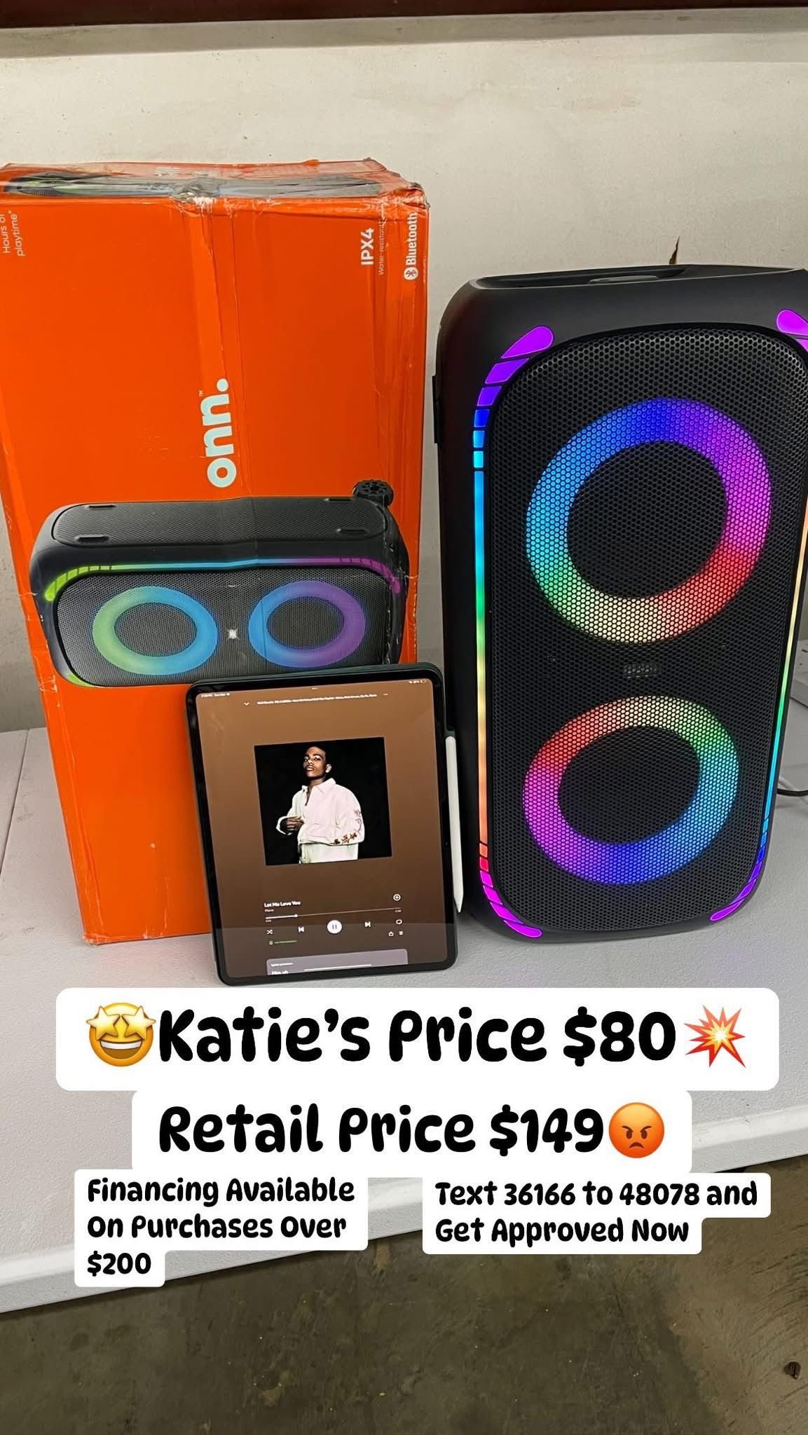 π onn. Large Party Speaker Gen 2 with LED Lighting πΆ