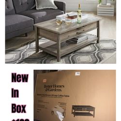 Coffee Table New In Box With Lift Top For Extra Storage