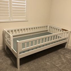White Twin Size Bed Frame