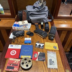 Vintage Camera & Darkroom Lot • Cameras, Film, Flashbulbs, Reels, Manuals