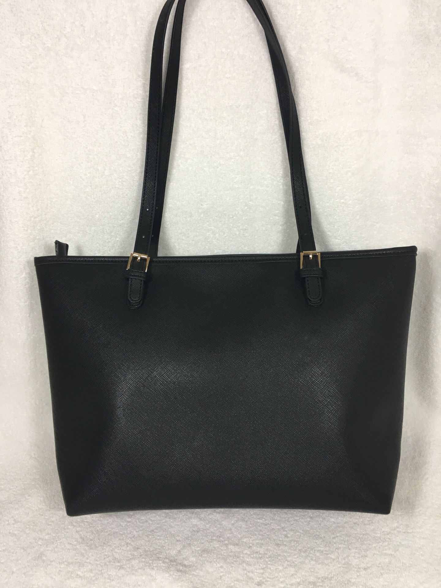 Women’s Large Travel Shoulder Bag Tote Messenger - Black Leather