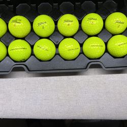 Yellow Titleist Pro V1 Golf Balls Dozen For $10