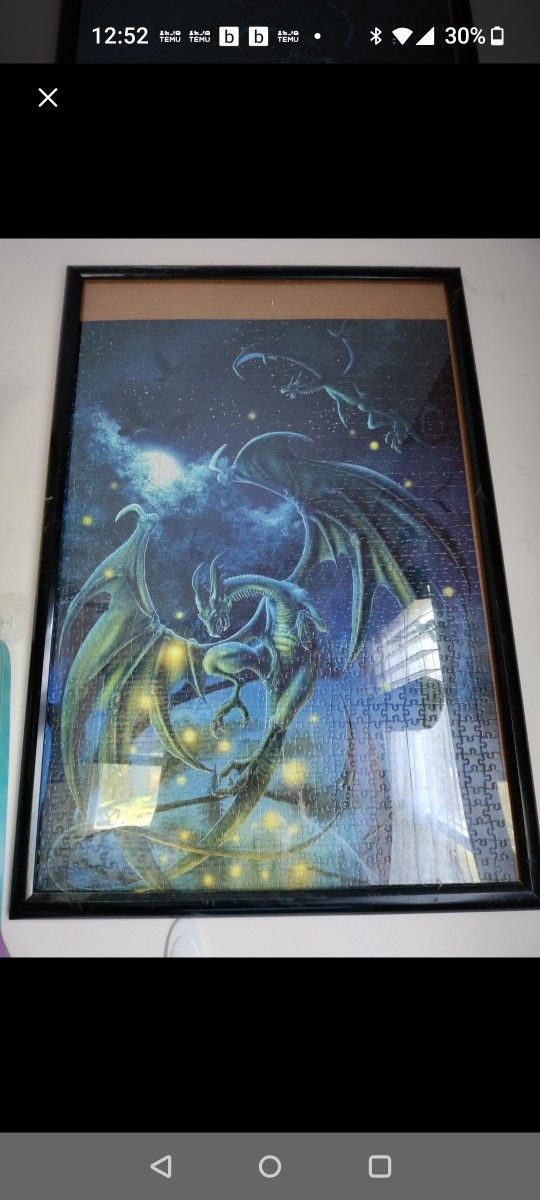 Blue Dragon Puzzle In Plastic Frame $14