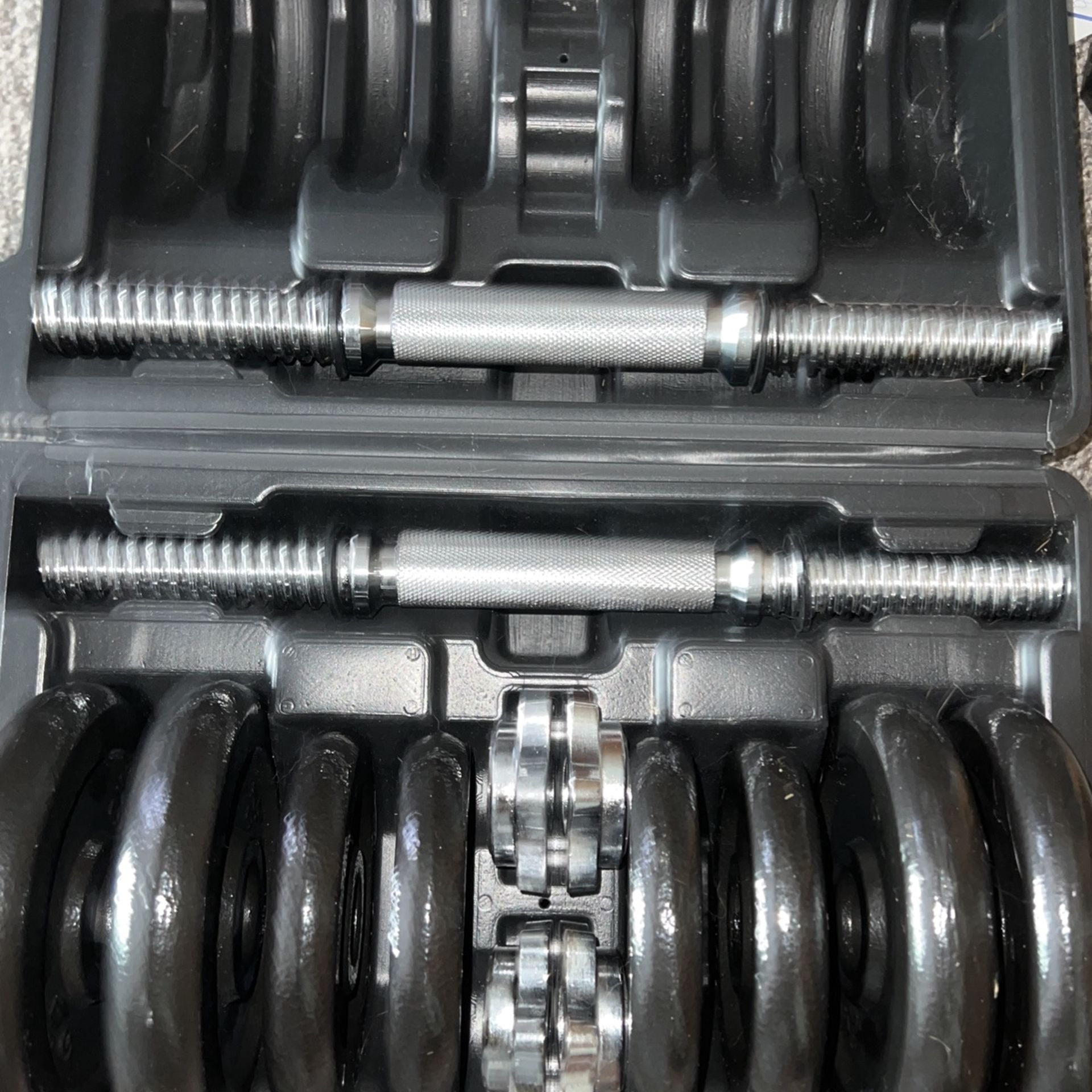 Dumbbell Weight Set with Case, 38 pounds