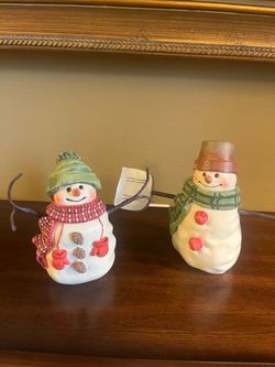 Hallmark Retired Milford Mistletoe Snowman Set Figurines