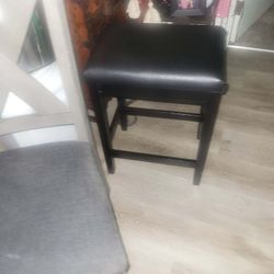 Set Of Matching Blk Stools 