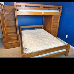 HEAVY SOLID WOOD BUNK BED SALE TODAY ONLY 