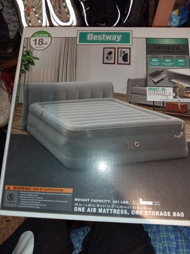 Queen Pillow Top Air Mattress 18" Hight
