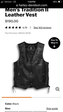 Brand New Never Worn Harley Vest